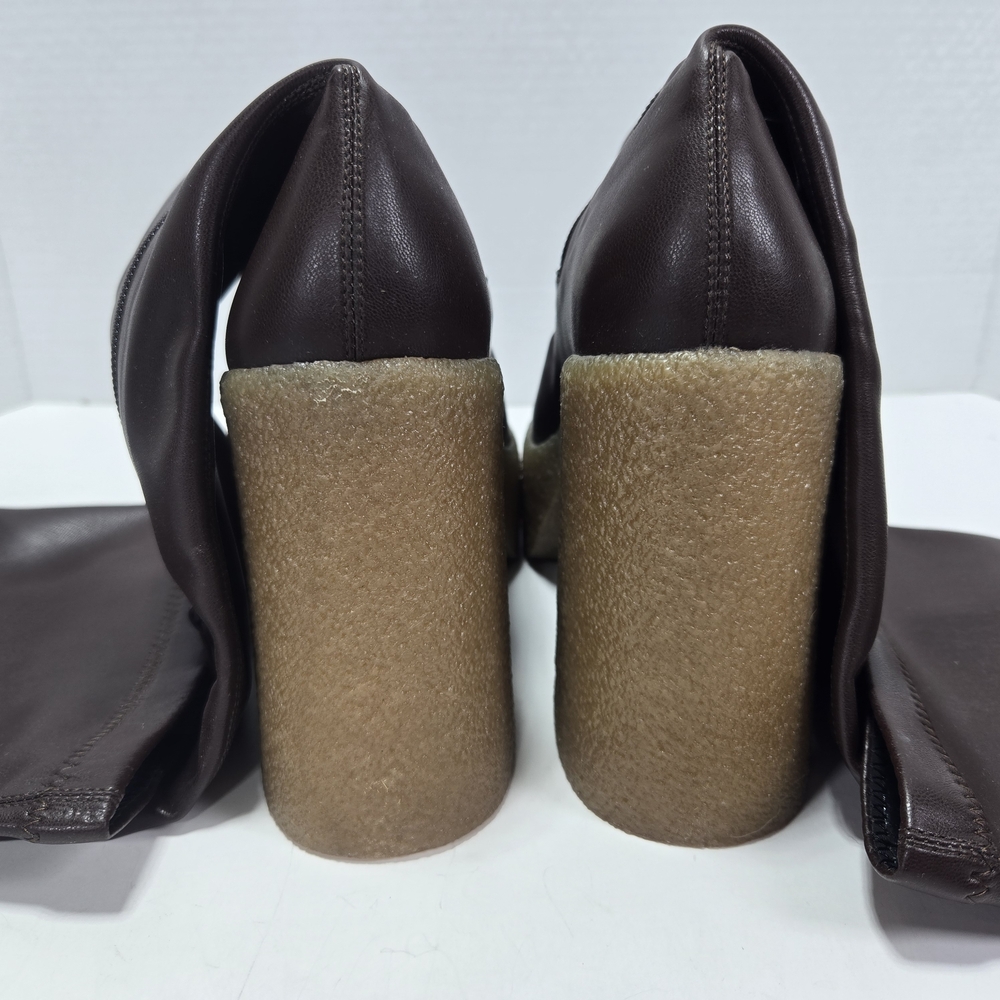 Stella McCartney Skyla Stretch Alter Mat Dark Brown Over-the-Knee Boots Size 7 - Picture 11 of 16